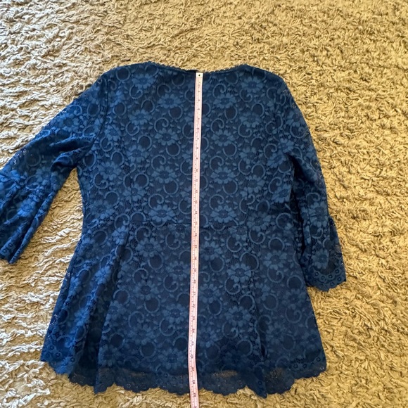 💕Host Pick💕 IMNYC Blue Lace Overlay Top - Picture 8 of 9